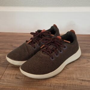 Allbirds Brown Wool Runner Modern Minimalist Design Sneakers Size 7